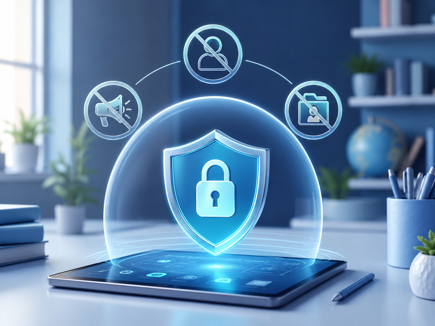 Illustration de confiance et de protection des données pour un usage éducatif